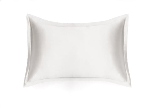 100% Natūralaus Mulberry šilko pagalvės užvalkalas GRACE, modelis Oxford, spalva balta, 25momų
