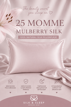 100% Natural Mulberry silk pillowcase Dusty Pink , model Oxford, color dusty pink, 25momme silk