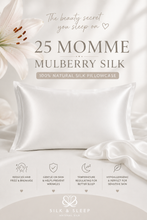 100% Natural Mulberry silk pillowcase GRACE, model Oxford, color white, 19, 22 and 25mom