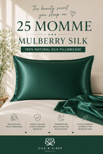 100% Natūralaus Mulberry šilko pagalvės užvalkalas 50x70, modelis Oxford, spalva smaragdo žalia, 25 momų