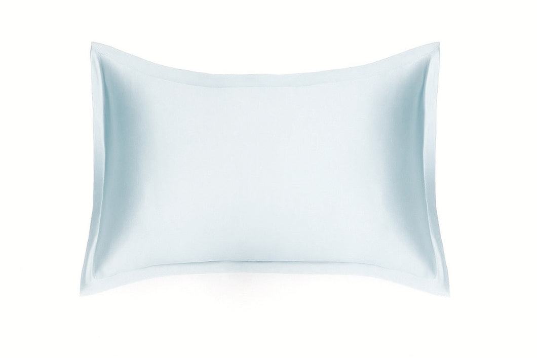 *NAUJIENA! 100% Natūralaus Mulberry šilko pagalvės užvalkalas DIA, modelis Oxford, spalva žydra, 19 momų tankio