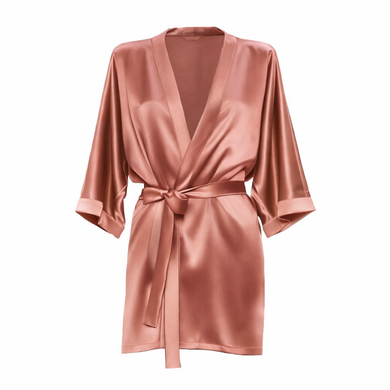 NAUJIENA! 100% Natūralaus Mulberry 30 momų šilko tankio chalatas spalva ROSEGOLD