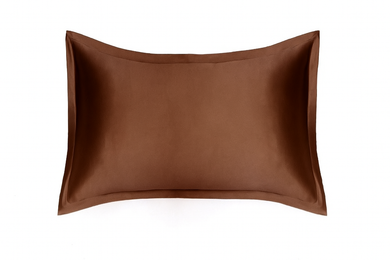 *NAUJIENA! 100% Natūralaus Mulberry šilko užvalkalas ŠOKOLADO RUDA, 19 momų šilkas, OXFORD