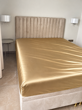 25 momų šilkinė paklodė 100% Mulberry šilko – SILK&SLEEP šampano