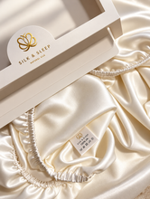 Šilkinė paklodė kūdikio lovelei | Dovana kūdikiui 25 momu | balta spalva SILK & SLEEP