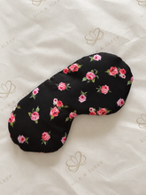 SILK & SLEEP šilkinė miego kaukė iš 100 % Mulberry šilko rožių rašto šilkas