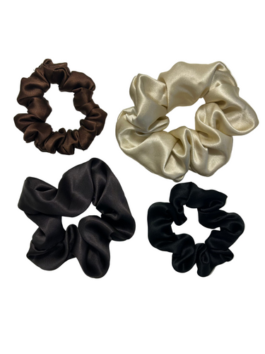 100% Natūralaus Mulberry šilko plaukų gumelių rinkinys