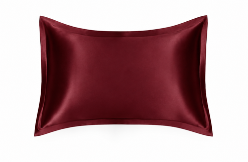 Bordo šilkinis pagalvės užvalkalas 50x70 iš 19 momų 100% Mulberry šilko