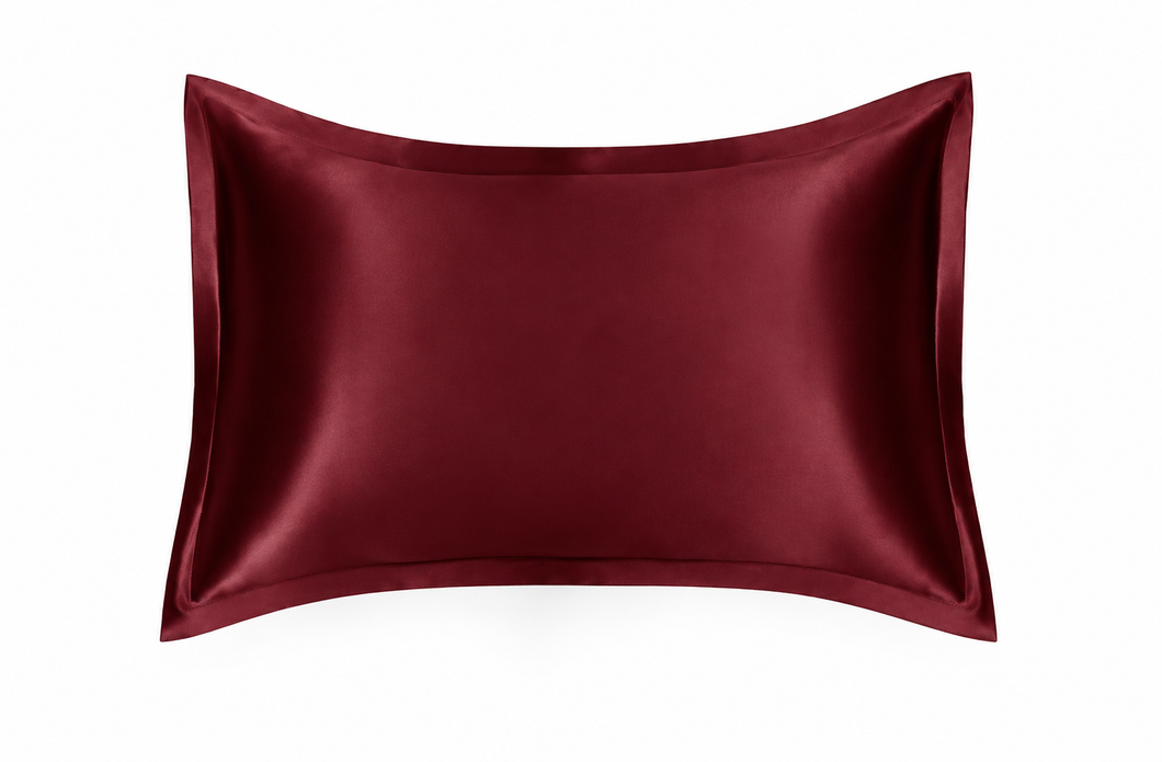 Bordo šilkinis pagalvės užvalkalas 50x70 iš 19 momų 100% Mulberry šilko