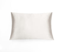 100% Natural Mulberry Silk Pillow Cover GRACE, Model Cambridge, Color White 19, 22 and 25mom density
