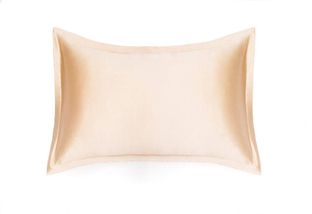 100% Natūralaus Mulberry šilko pagalvės užvalkalas JANE, modelis Oxford, spalva smėlio, 25momų