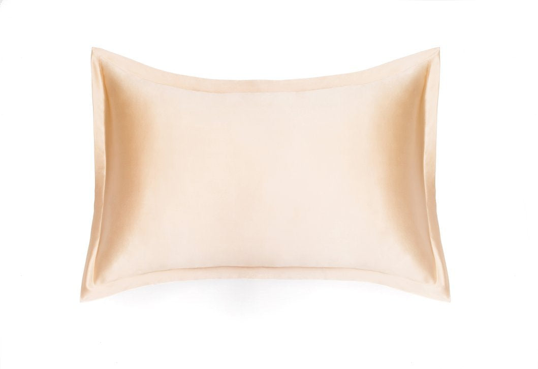 100% Natural Mulberry silk pillowcase JANE, model Oxford, color beige, 25momo