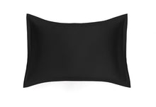100% Natural Mulberry silk pillowcase AUDREY model Oxford, color black, 22mm