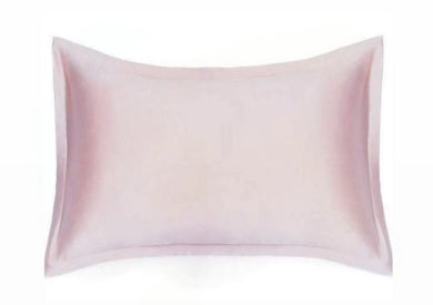 100% Natural Mulberry silk pillowcase JULIE, model Oxford, color light peach, 25mom silk