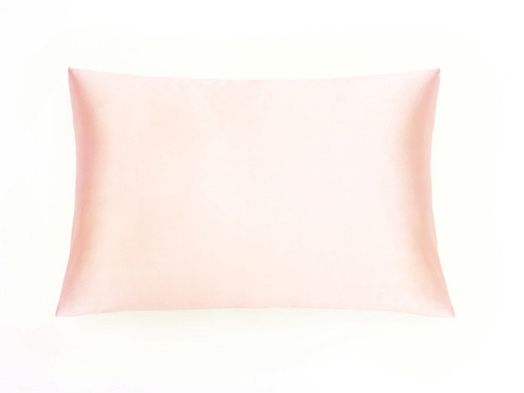 100% Mulberry silk pillowcase ROSE WATER, 25 mom silk, light pink, Cambridge